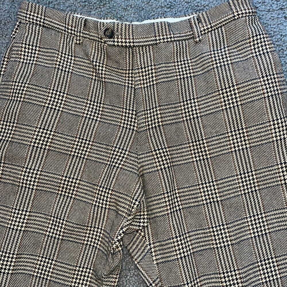 Vintage Michel Axel Paris Wool Plaid Pants - EU 50 - Classic Glen Plaid - VGUC - Picture 2 of 11
